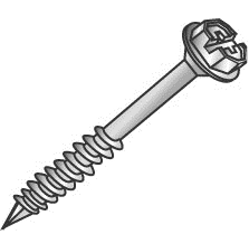 1/4 x 1-1/4" Tapcon Concrete Screws, Hex Washer Head, Slotted, Blue
