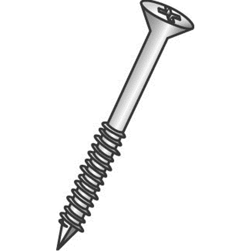 3/16 x 1-3/4" Tapcon Concrete Screws, Flat Head, Phillips, Blue