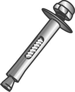 1/4 x 2-1/4" Sleeve Anchors, Medium Duty, Acorn, Used in Cinder Block, Brick, Thin Wall and Concrete, Zinc Plated