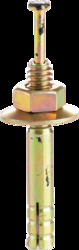 1/4 x 1-3/4" Strike Set Anchors, Use in Solid Concrete, Yellow Zinc Plated, 10 per pack