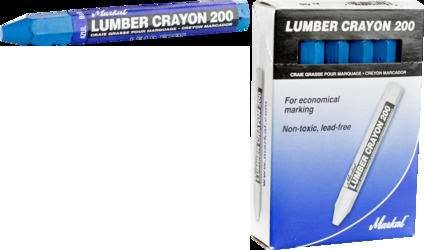 Blue Lumber Crayon