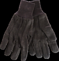 Unlined Brown Jersey Glove, Large