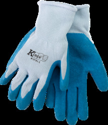 Latex Coated Knit Glove, Gray/Blue, Large
