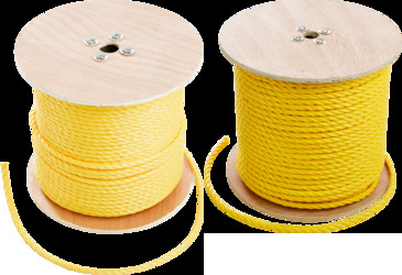 3/8" x 1200ft Yellow Polypropylene Pull Rope, Work Load 243 lbs