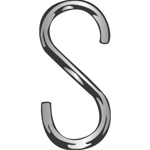 3/4" S-Hooks, Zinc