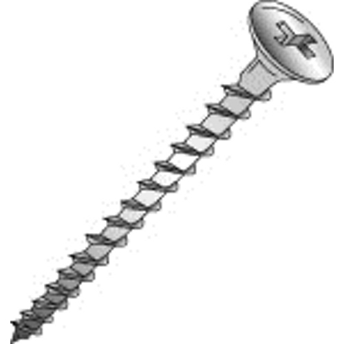 6 x 1" Drywall Screw, Bugle Head, Coarse Thread, Phillips, Yellow Zinc