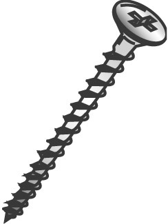 8 x 3" Drywall Screw, Bugle Head, Coarse Thread, Phillips, Yellow Zinc Plated