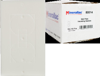 Wall Plate Insulating Gasket, Foam Thermal Barrier, Toggle and Duplex Receptacles