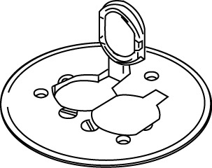 Cover Plate, Duplex, 5-1/2 in Dia, 1/2 in D, Round, Concrete Pour/Threaded Mount, For Use With: Ratchet-Pro™ 881 Floor Box, Die Cast Aluminum, Bronze