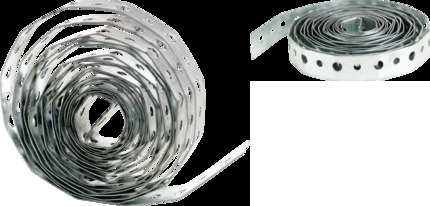 3/4" x 10ft Plumber's Tape (Perforated Strap), 22 Gauge, Pre-Galvanized