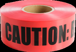 3" x 1000' "Buried Electrical Line" Underground Burial Tape, 4 Mil., Red