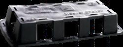 Pre-Kuts Plastic Sleeper, 4-1/4 x 9 x 1-1/2", Fasten Conduit with One or Two-Hole straps, Black