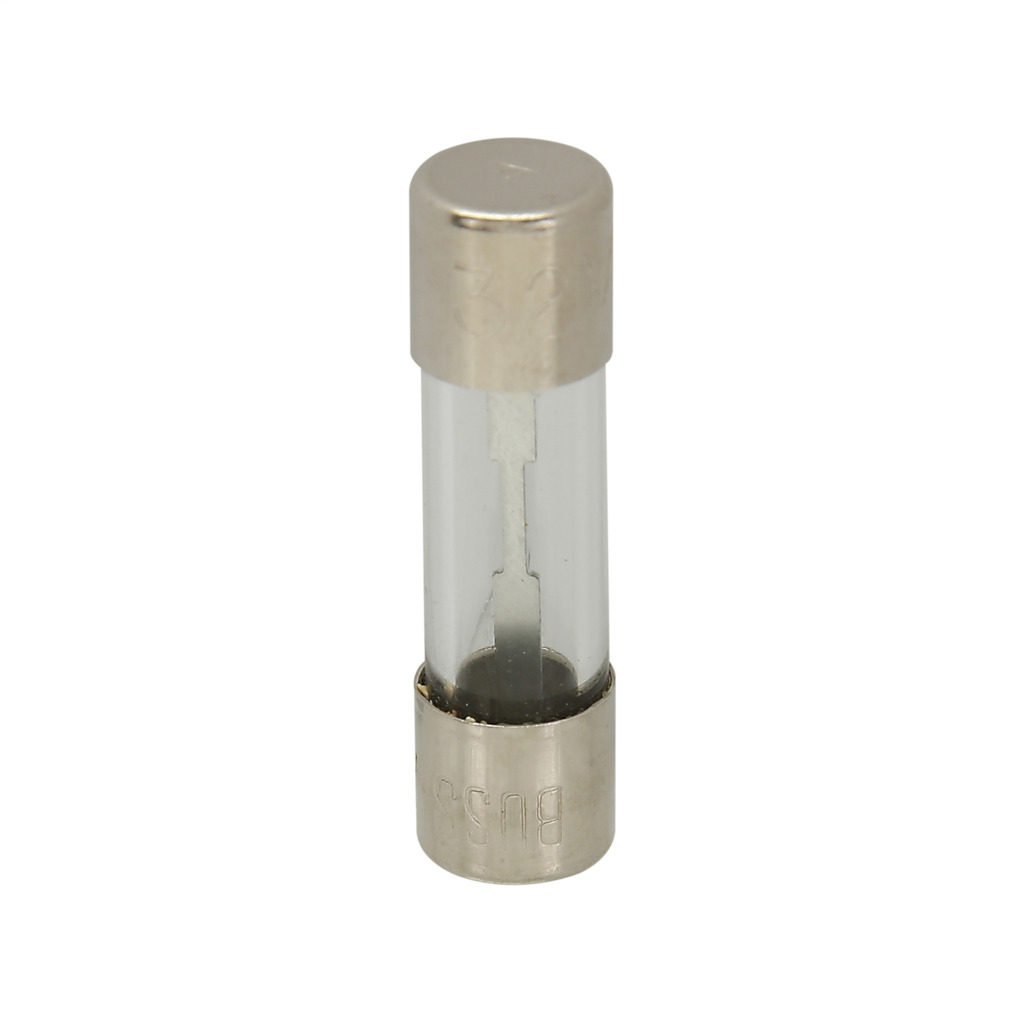 Eaton Bussmann series AGU fuse, Fast acting fuse, Appliances, consumer electronics, 25 A, Non-indicating, Nickel-plated brass endcaps, Standard