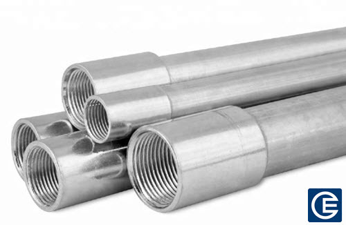 Rigid Intermediate Metallic Conduit Stick, 1/2 Inch Diameter, 10 Feet
