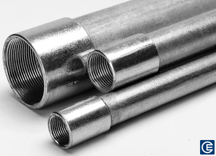 Galvanized Conduit Standard Stick, 3/4 Inch Diameter, 10 Feet