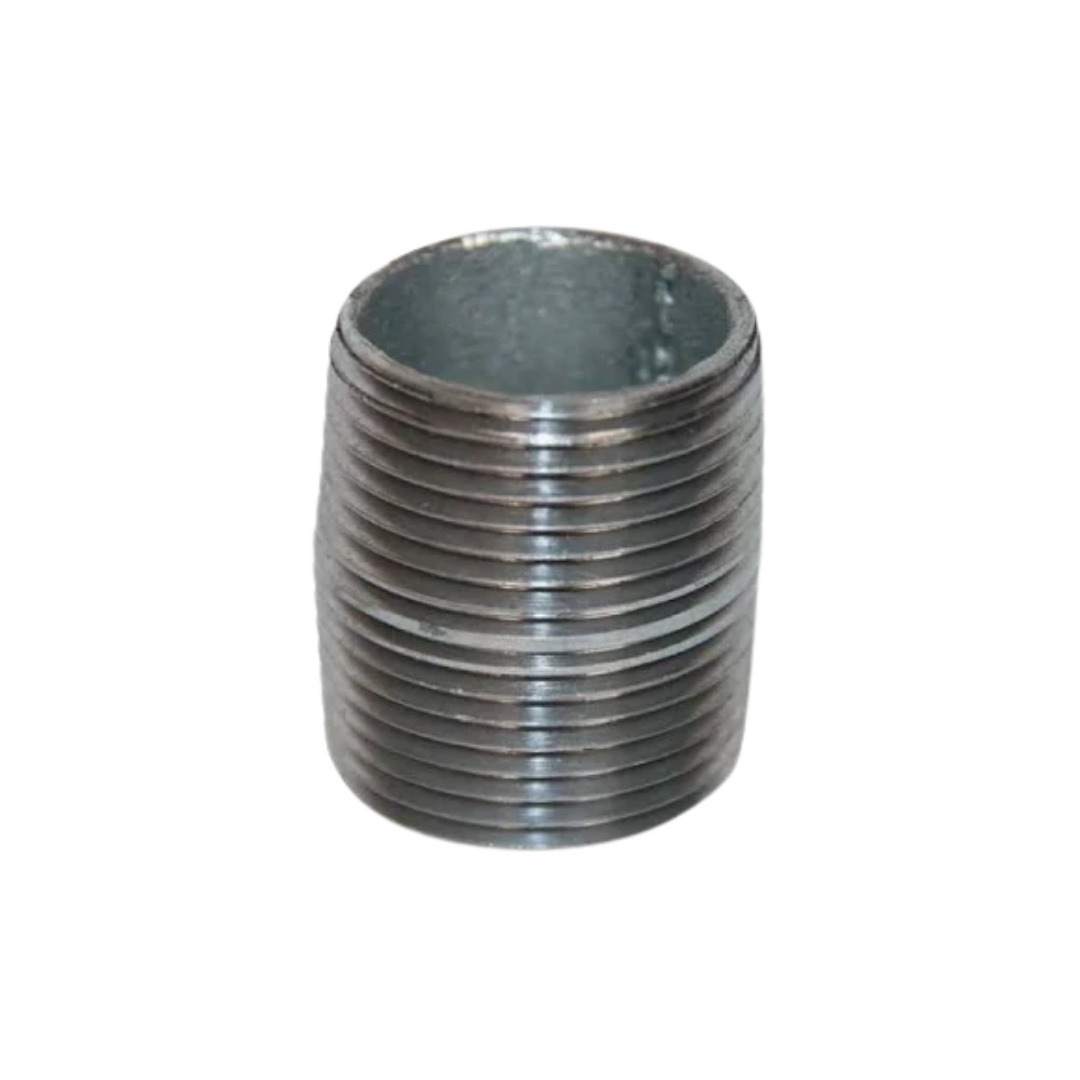Rigid Conduit Nipple, 1/2 Inch Trade Size, Closed, Galvanized Steel