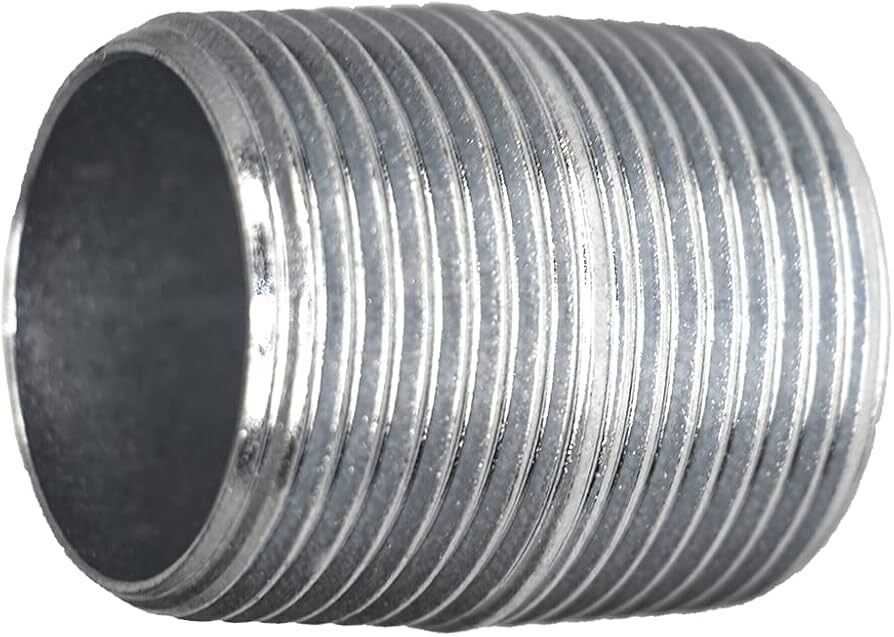 Rigid Conduit Nipple, 3/4 Inch Trade Size, Closed, Galvanized Steel