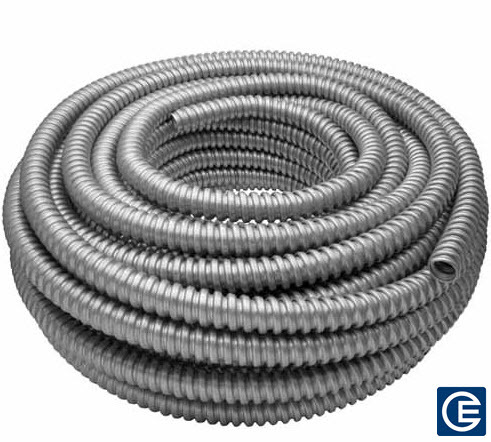 Flexible Metal Conduit, 2-1/2 Inch Trade Size, Reduced Wall Steel, 25 Foot Coil