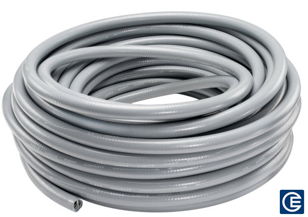 Type UA/LA Liquid Tight Conduit, 2-1/2 Inch Trade Size, Gray, 25 Foot Coil