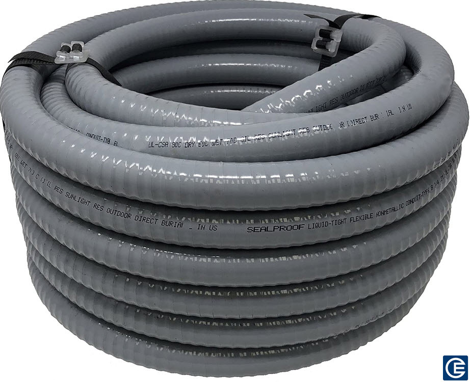Flexible Liquid Tight Nonmetallic (NM) Conduit, 1 Inch Trade Size, 100 Foot Coil