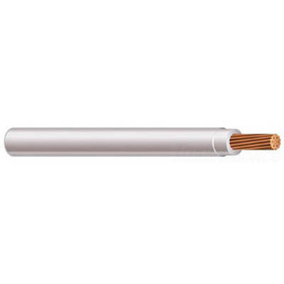 Thermoplastic Flexible Fixture Nylon (TFFN) Building Wire, 16 AWG, White, 26 Stranded, Copper Conductor, 2500 Foot Reel