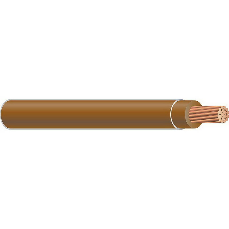 Thermoplastic High Heat Resistant Nylon Coated (THHN) Wire, 12 AWG, Tan, 19 Stranded, Copper Conductor, 500 Foot Reel
