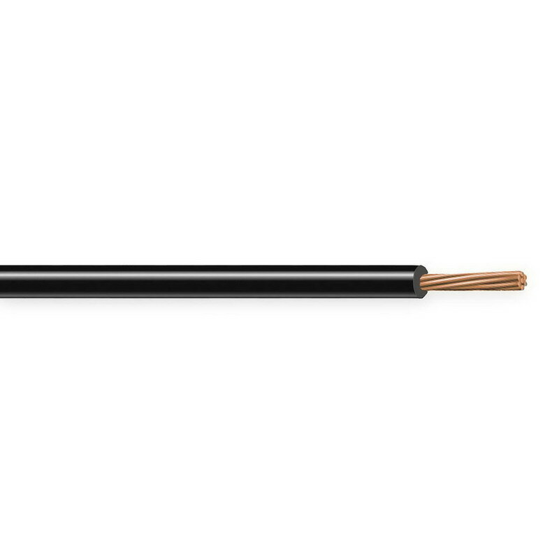 XHHW Cable, 8 AWG, Black, 7 Stranded, Copper Conductor, 500 Foot Reel