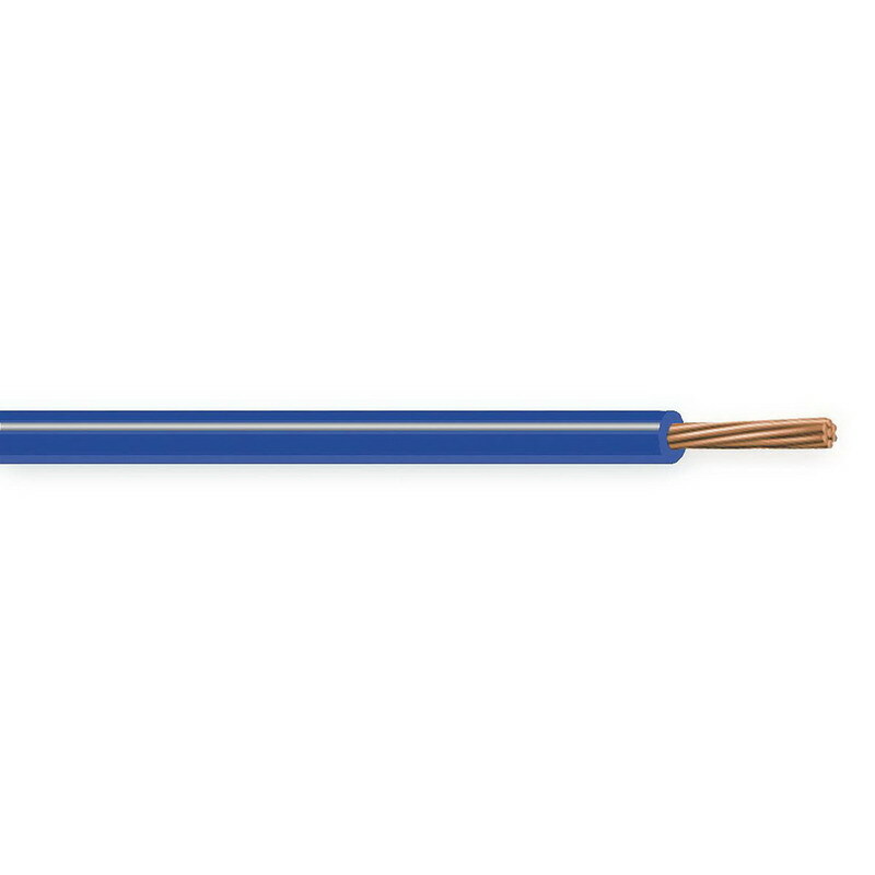 XHHW Cable, 8 AWG, Blue, 7 Stranded, Copper Conductor, 1000 Foot Reel