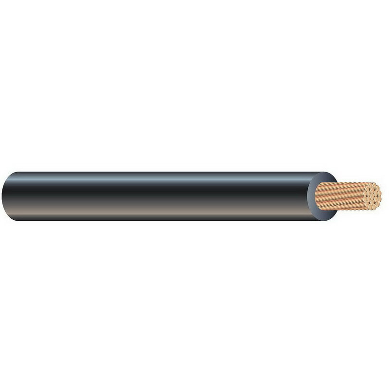 XHHW Cable, 500 KCMIL, Black, 37 Stranded, Copper Conductor, 500 Foot Reel