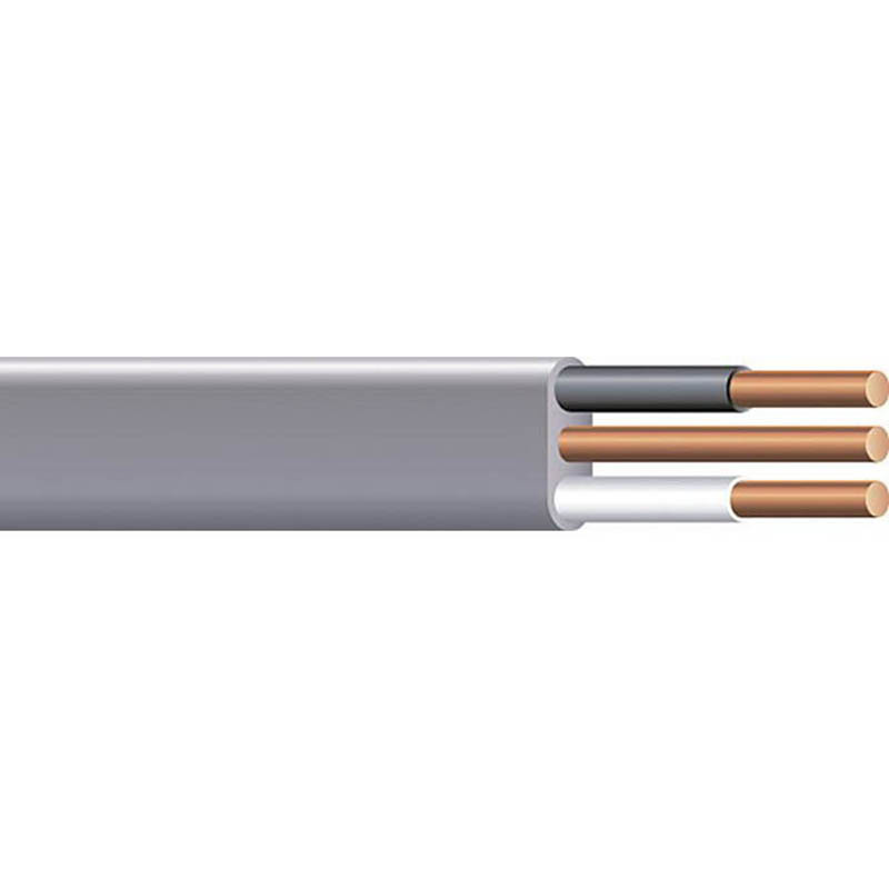 Underground Feeder (UF-B) Cable, 12 AWG, 2 Copper Conductors, with Grounding, 1000 Foot Reel