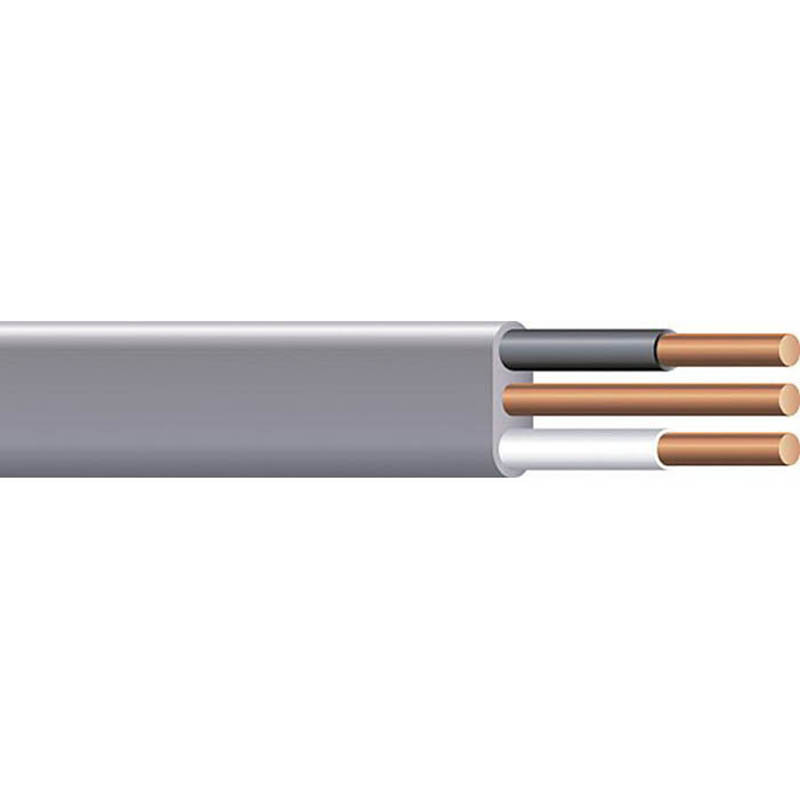 Underground Feeder (UF-B) Cable, 8 AWG, 2 Copper Conductors, with Grounding, 125 Foot Coil