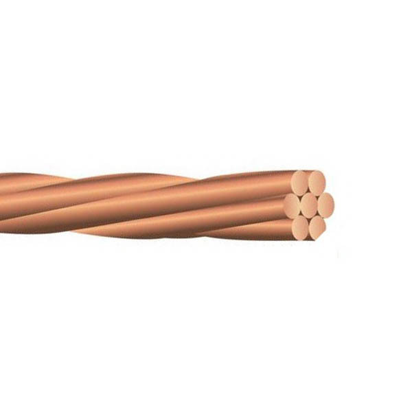Bare Wire, 4/0 AWG, 7 Stranded, Copper Conductor, 500 Foot Reel