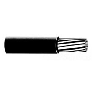 Type USE-RHH-RHW Wire, 4 AWG, Black, Aluminum Conductor, 500 Foot Reel