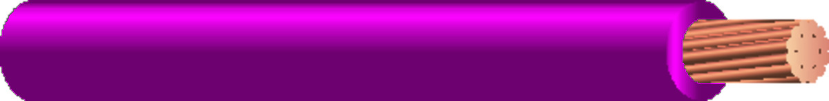 Machine Tool Wire (MTW), 18 AWG, 2/64 Stranded Conductor, Purple, 500 Foot Reel