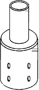 Pole Adaptor For 2 3/8 Inch Tenon To 3 Inch Round Pole