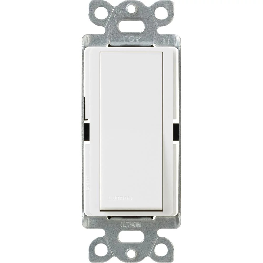 Lutron Claro 15 Amp On/Off, 4-Way On/Off Rocker Switch, White