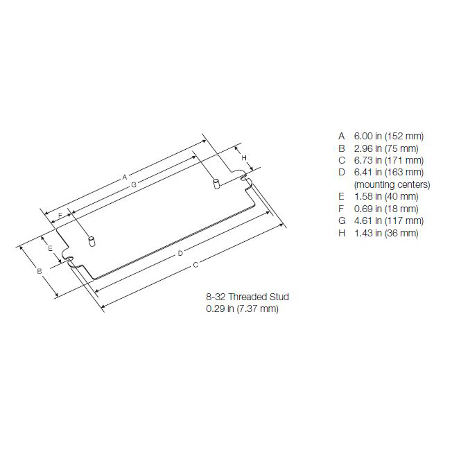 CFL-BEA-BK Ballast Adapter Plate Retrofitting B Can to K Can