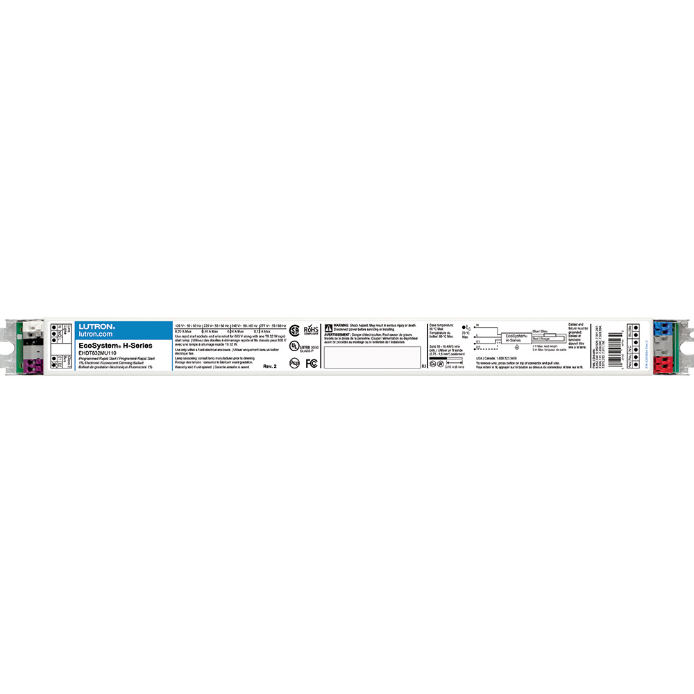 Eco-System H-series M-case ballast, continuous, flicker-free dimming from 100 percent to 1 percent, 1 lamp, 32W,  ballast factor of 1.00