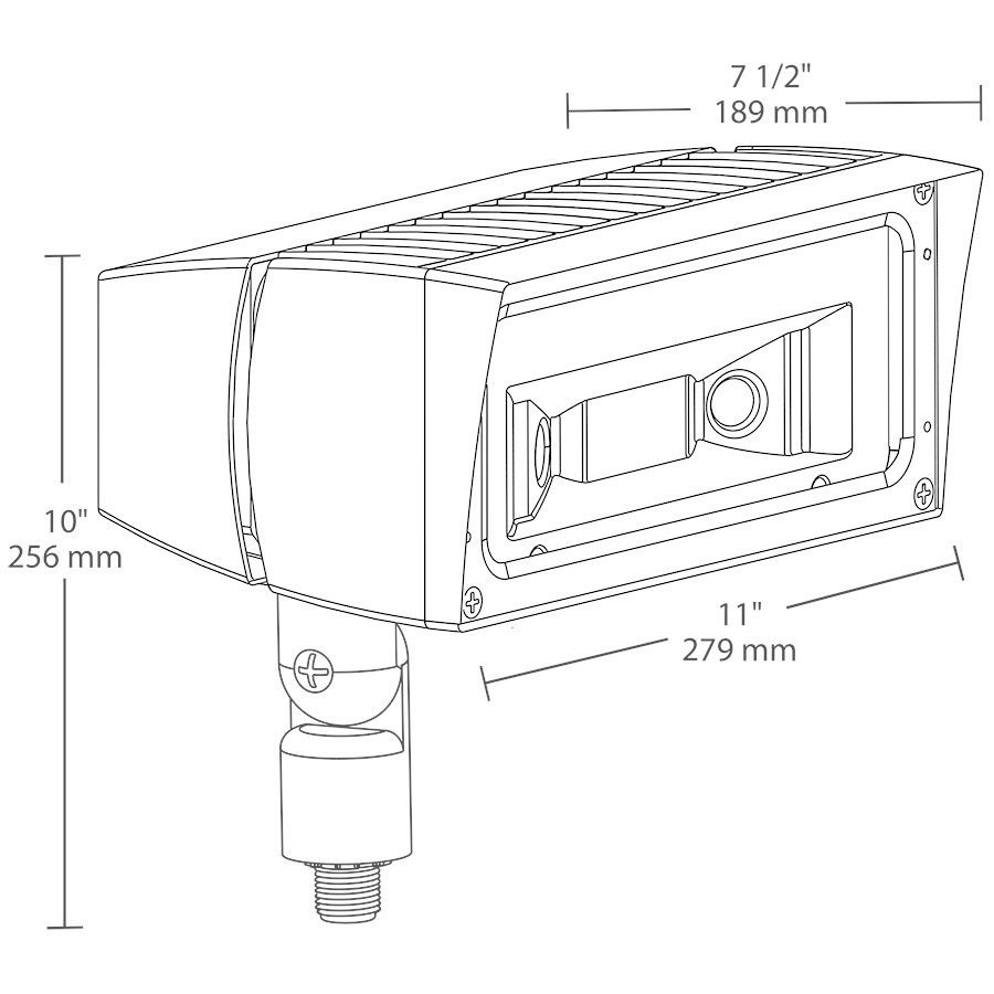 Future Flood, 39W, 5000k, LED, 120-277V Photocell, Bronze