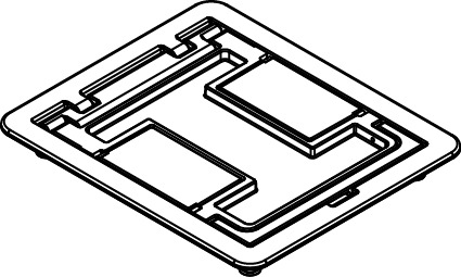  FloorPort; Cutout Cover Assembly; Die-Cast Aluminum, Black