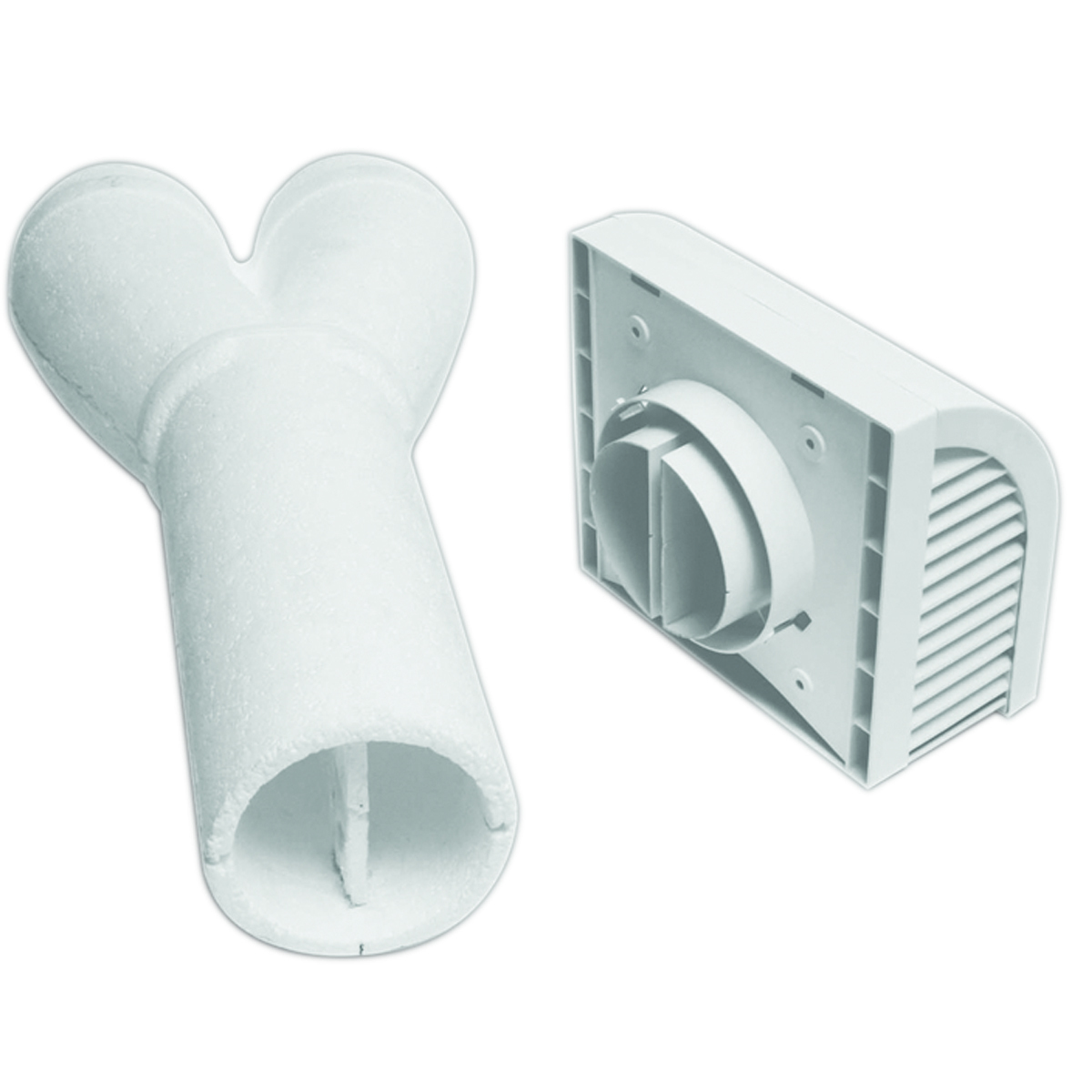 Wall Cap, Double chambers for exhaust and supply air.