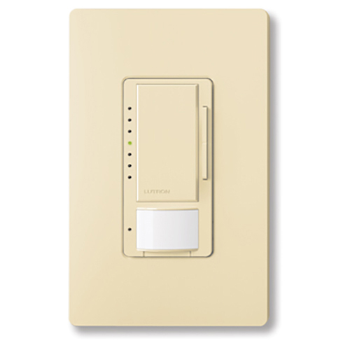 Maestro occupancy LED+ passive infrared occupancy/vacancy sensor that automatically controls the lights in an area in ivory