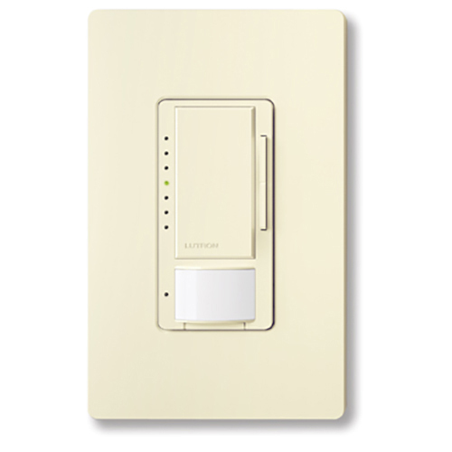 Maestro occupancy LED+ passive infrared occupancy/vacancy sensor that automatically controls the lights in an area in light almond