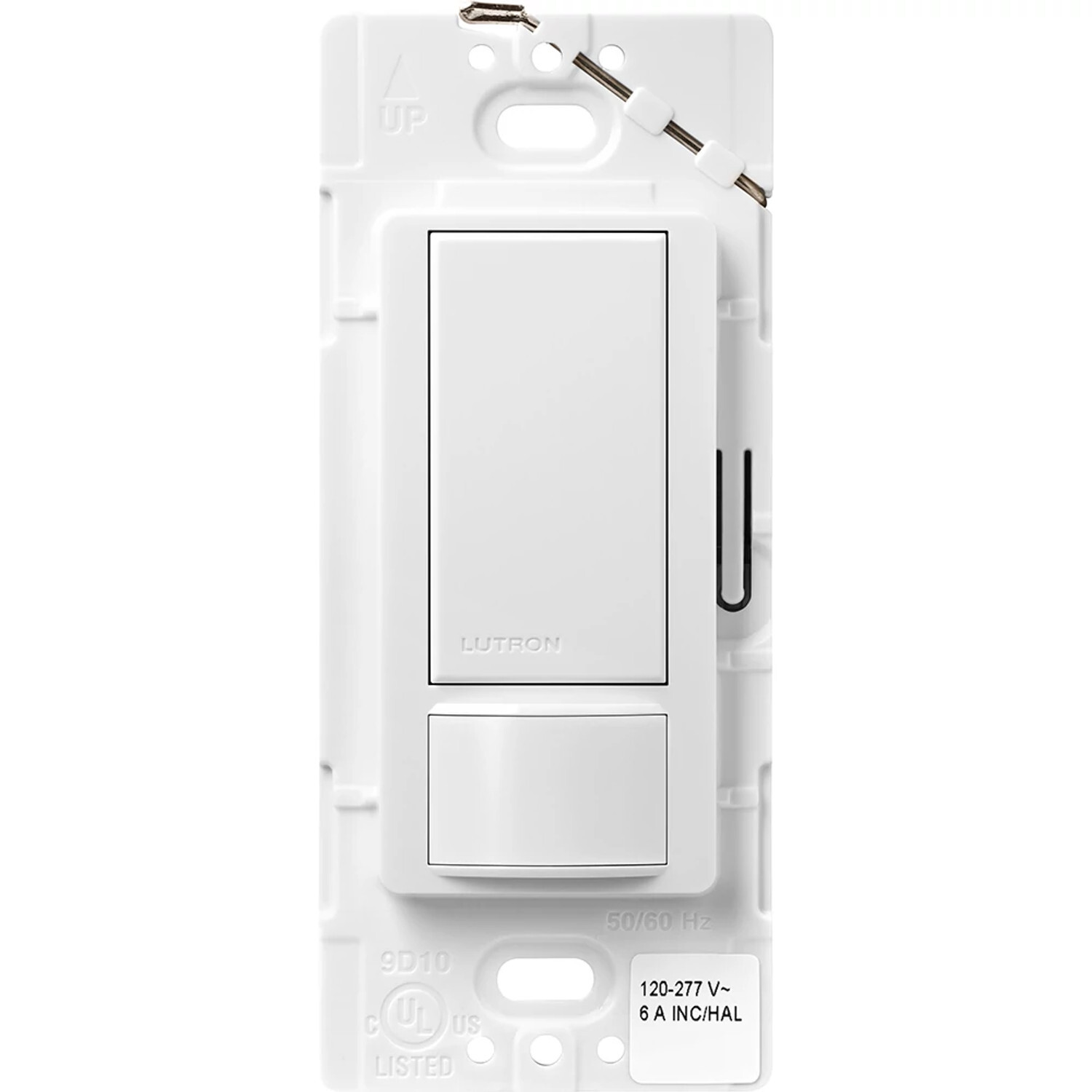 Lutron Maestro Dual Voltage Vacancy Sensor switch, 6-Amp, Single-Pole, White