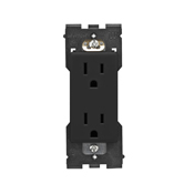 Leviton Renu Tamper-Resistant Outlet 15A-125VAC in Onyx Black