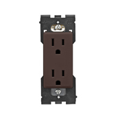 Leviton Renu Tamper-Resistant Outlet 15A-125VAC in Walnut Bark