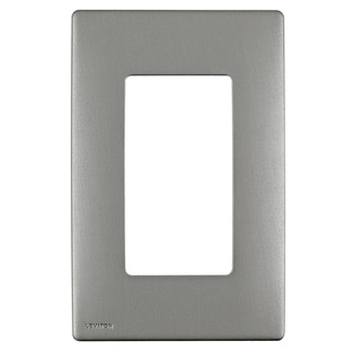  Renu Screwless Snap-On Wallplate Stainless Steel 1-Gang