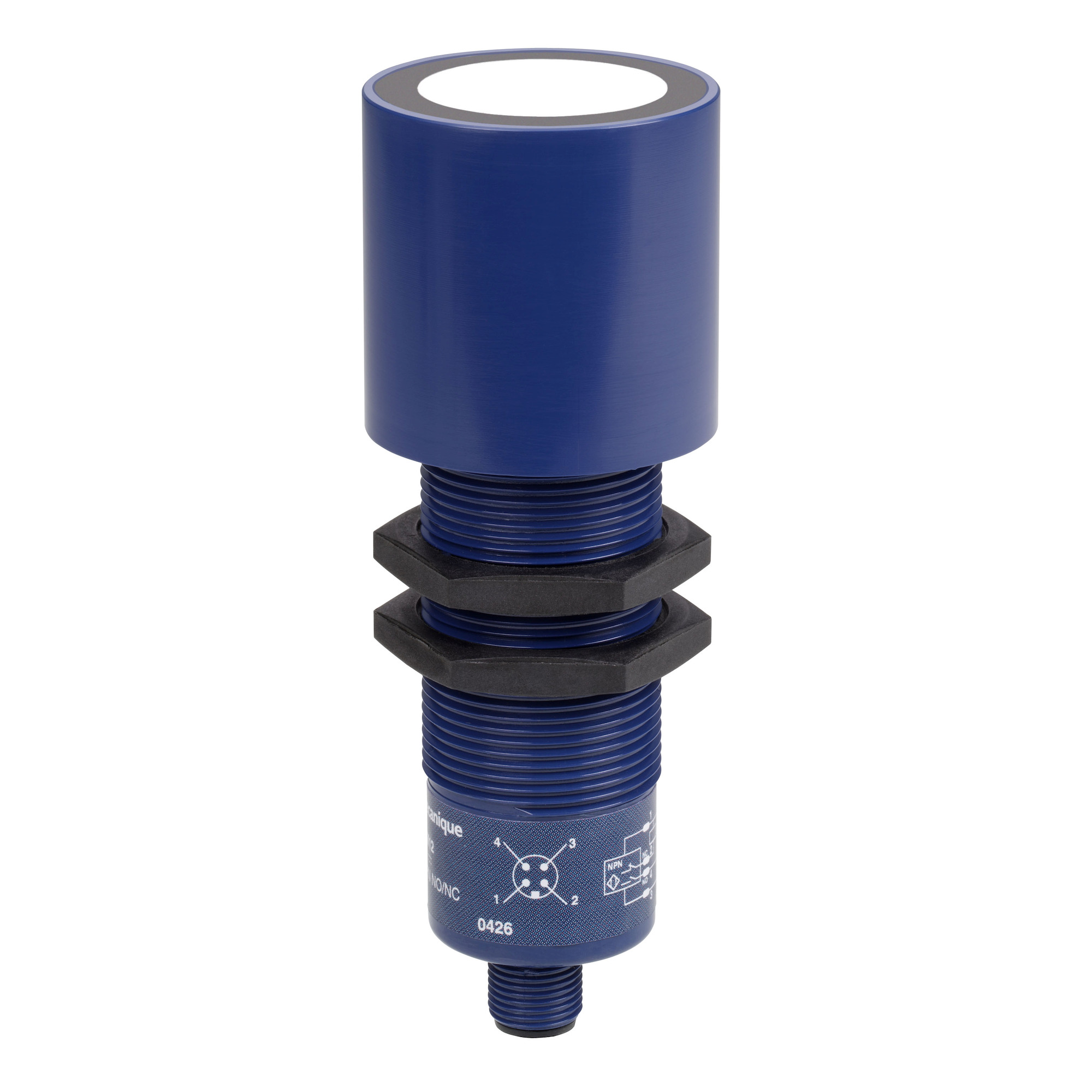Hyde Park, ultrasonic sensor cylindrical M30, dual level Sn8m, NO, 12...24 VDC, M12
