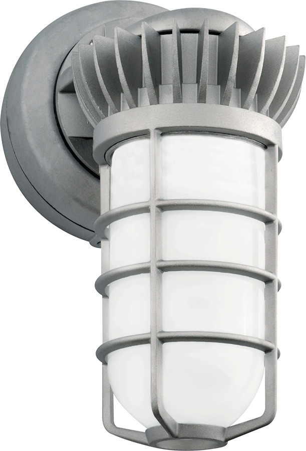 Vaporproof LED 26W, 5000k, Wall bracket, Frosted Gl Diecast Gd