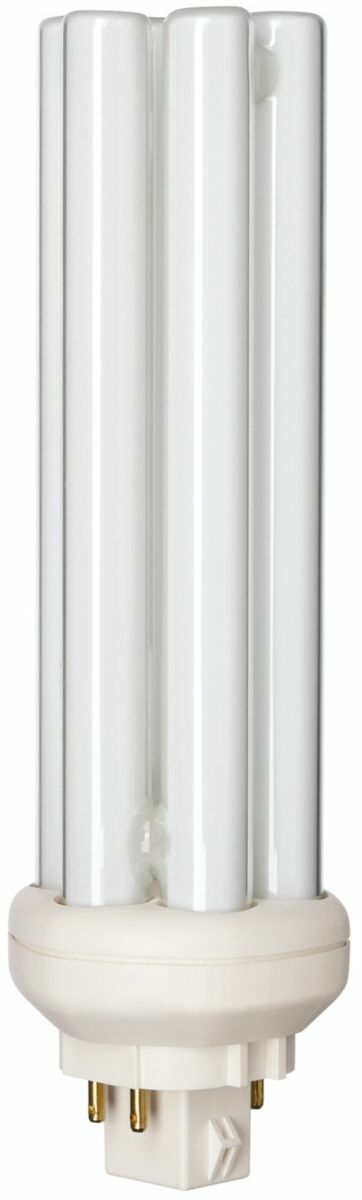 Low mercury, energy savings. Extend your relamp cycles and reduce your maintenance costs with 12,000 hours rated average life (3 hrs per start) and 20,000 hours rated average life (12 hrs per start).;Better for the environment - only 1.4 mg of mercury per lamp.;More design flexibility - 25% shorter than PL-C lamps. Philips Linear Compact Fluorescent Lamps offer designers, specifiers and end-users new levels of efficiencies and versatility in sizes,configurations and application possibilities. With so many elegant fixtures available to complement their small size, high light output and advanced technology, Philips Energy Advantage lamps are fast becoming the preferred choice when maximum effciency and sleek design solutions are required. Temperature-independent lamp;Extended relamping cycles;Dimmable for application flexibility and energy savings;More design flexibility;Better for the environment;Available in 18,26,32,42, and 57 watts with 2700,3000,3500,and 4100 color temperatures Ideal for downlights in offices, hotels and retail environments